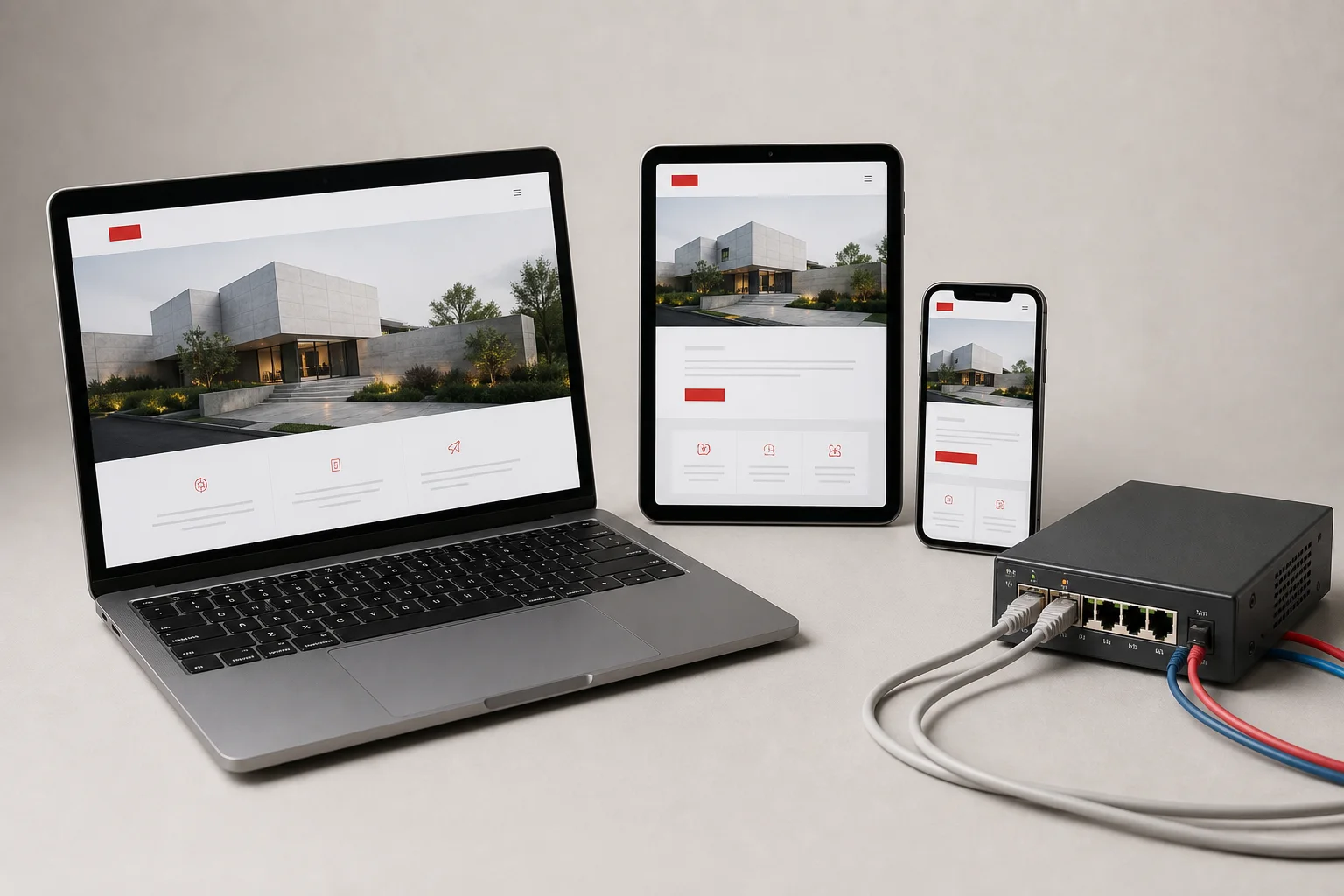 Тестування однієї сторінки сайту на ноутбуці, планшеті та смартфоні